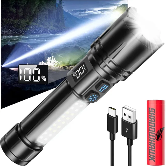 Shadowhawk S1912 Flashlight with COB Side Light – Single torch