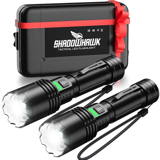 Shadowhawk S1637 Zoom-Taschenlampen – 2er-Pack